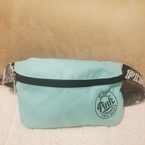 Pink by Victoria Secret Green Fanny Pack We Run This Beach VS Adjustable Waist